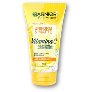 Gel Limpeza Facial Garnier Uniform & Matte Antibac 150g