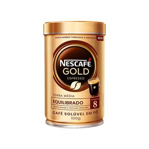 Café Nescafé Solúvel Gold Espresso Equilibrado Lata 100g