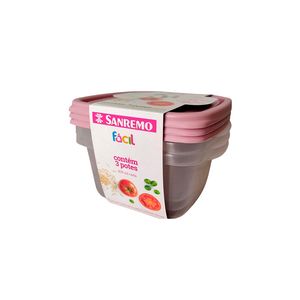 Conjunto Sanremo com 3 Potes Plástico 800ml un