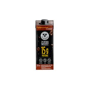 Bebida 3 Coracões Power Whey 15g Zero Açucar/Lactose Cappuccino Clássico 250ml
