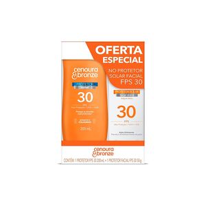 Kit Protetor Solar Cenoura & Bronze Facial Fps 30 50g + Corporal Fps 30 200ml
