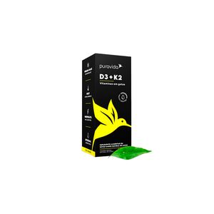Vitamina D3+K2 Pura Vida em Gotas Limão 20ml