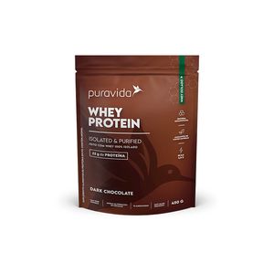 Suplemento Alimentar Pura Vida Whey Protein 100% Isolado Dark Chocolate 450g