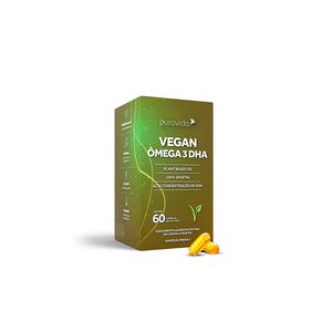 Suplemento alimentar Puravida Ômega 3 DHA Vegetal 60cápsulas