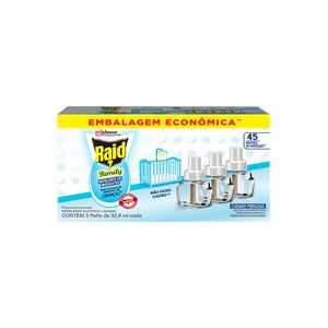 Refil Elétrico Raid 45 Noites Family com 3un 32,9ml