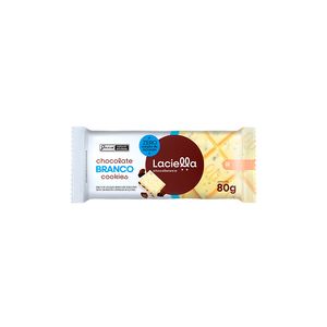 Chocolate Laciella Tablete Zero Adição Açucar Branco Cookies 80g