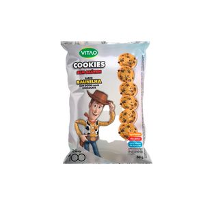 Cookies Vitao Disney Zero Adição Açucar Baunilha com Gotas Chocolate 60g
