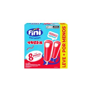 Picolé Fini Tubes Multipack Morango 360g