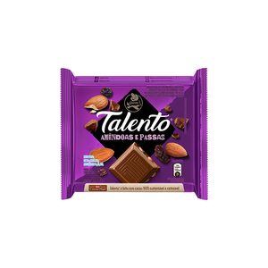 Chocolate Garoto Talento Amêndoas e Passas 85g