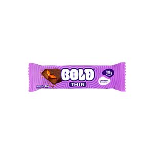Barra Bold Thin 12g Proteina Zero Açucar Caramelo Crocante  40g