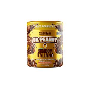 Pasta Amendoim Dr.Peanut Whey  Protein Z. Açucar Bombom Italiano 600g