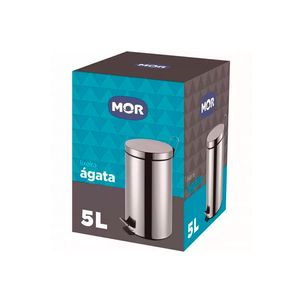 Lixeira Mor Agata Inox 5lt 1un