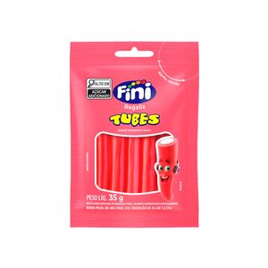 Balas de Gelatina Fini Tubes Morango 35g