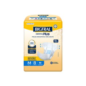 Fralda Geriátrica Bigfral Derma Plus M 8un