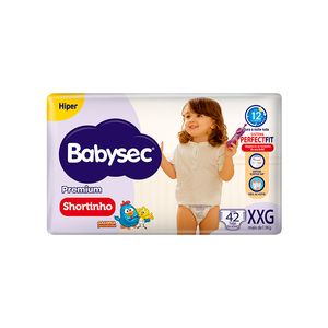 Fralda Babysec Shortinho Premium Hiper Xxg com 42un