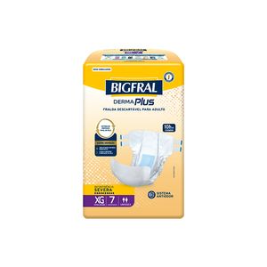 Fralda Geriátrica Bigfral Derma Plus XG 7un