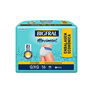 Roupa Íntima Bigfral Moviment X/XG 16un