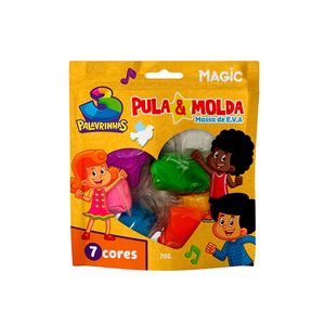 Massa E.V.A Magic Pula e Molda 3 Palavrinhas com 7 Cores un