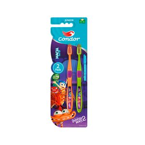 Escova Dental Condor Junior Macia Divertidamente Pack com 2un