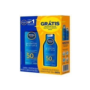 Protetor Solar Nivea Fps 50 200ml Grátis Fps 50 100ml un