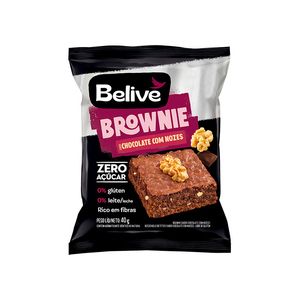 Brownie Belive Zero Açúcar, Glúten e Lactose Chocolate com Nozes 40g