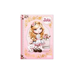 Caderno Brochura Tilibra Capa Dura Colegial Jolie 80 Folhas un