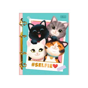 Caderno Argolado Tilibra Colegial Purrfect Cats un