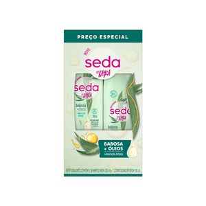 Shampoo 300ml + Condicionador 190ml Seda Babosa + Óleos un