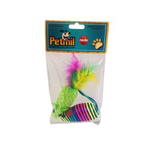 Brinquedo p/ Gatos Petmil Ratinhos c/ Catnip 2Un
