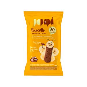 Biscoito Infantil Papapá Biscotti Com Banana e Cacau 60g