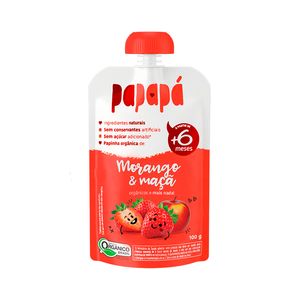 Papinha Papapá Orgânica Morango e Maça 100g