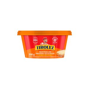 Manteiga Tirolez Primeira Qualidade Zero Lactose 200g