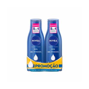 Loção Hidratante Nivea Body Milk c/ 40% Desc.na 2 unid. 400ml
