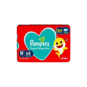 Fralda Pampers Supersequinha M com 68un