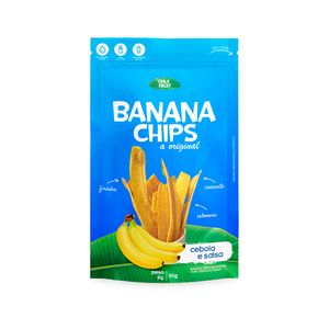 Snack OnlyFruit Banana Chips Z.Lactose Z.Glúten Cebola Salsa 50g