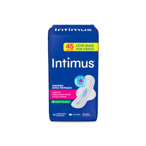 Absorvente Intimus Noturno C/Abas Seca Leve Mais Pague Menos 45un