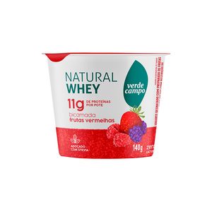 Iogurte Verde Campo Natural Whey 11g Frutas Vermelhas 140g