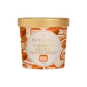 Sorvete Bacio di Latte Bombom Caramelo Salgado 144g
