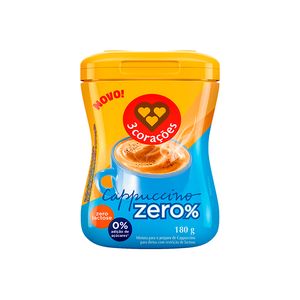 Cappuccino Solúvel Zero Lactose Balance 3 Corações Pote 180g