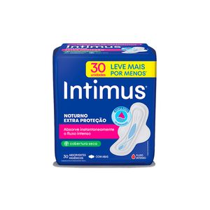 Absorvente Intimus Noturno C/Abas Seca Leve Mais Pague Menos 30un