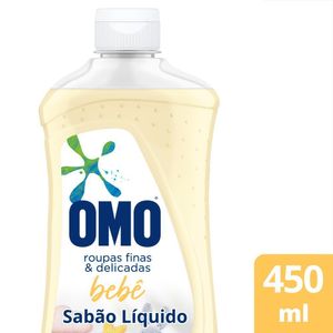 Lava Roupas Omo Líquido Roupas Finas e Delicadas Bebê 450ml