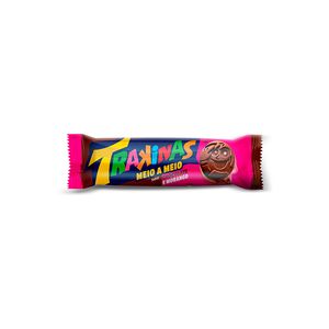 Biscoito Trakinas Recheado Meio/Meio Chocolate/Chocolate Morango 126g