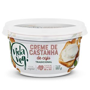 Creme de Castanha Cajú Vida Veg Ervas Finas Tradicional 180 g