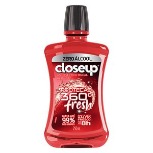 Enxague Bucal Closeup Proteção 360 Fresh Zero Alcool 250ml