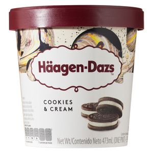 Sorvete Haagen Dazs Cookies & Cream Pote 473ml