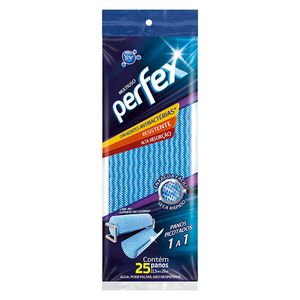Pano Multiuso Perfex Rolo Azul com 25Unidades
