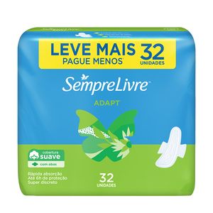 Absorvente Sempre Livre Adaptc/abas Suave Lv+ Pg- 32un
