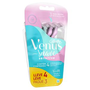 Aparelho de Depilar Vênus Simply Sensitive Leve 4 Pague 3Unidades