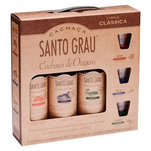 Kit Cachaça Santo Grau 375ml