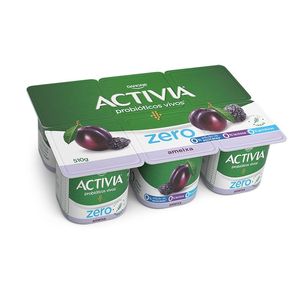 Activia Polpa Ameixa Zero Lactose 510g 6 unidades